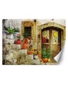 Modern wall murals - Flowers on stairs Tuscany | FEEBY