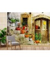 Modern wall murals - Flowers on stairs Tuscany | FEEBY
