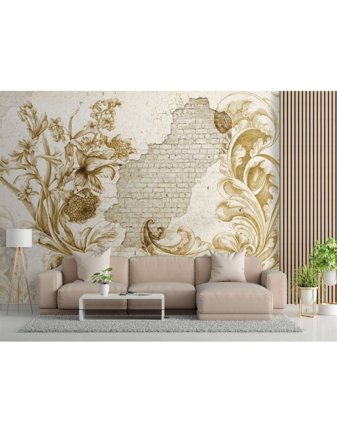 Stylish wall murals - Fresco plaster plants | FEEBY
