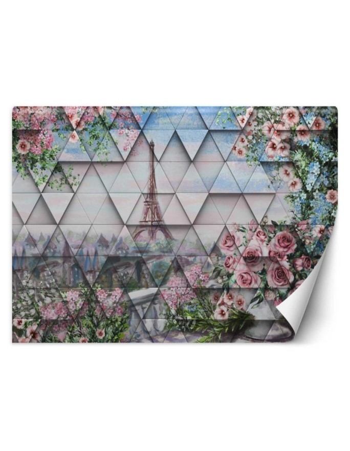 Unique wall murals - Eiffel Tower in spring | FEEBY