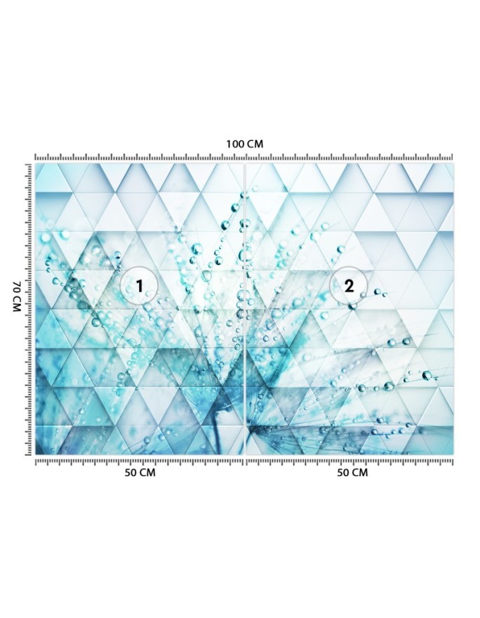 Wall mural - Blowpipe in dewdrops geometric | FEEBY