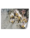 Inspirational wall mural - Orchid flowers against an old wall | FEEBY