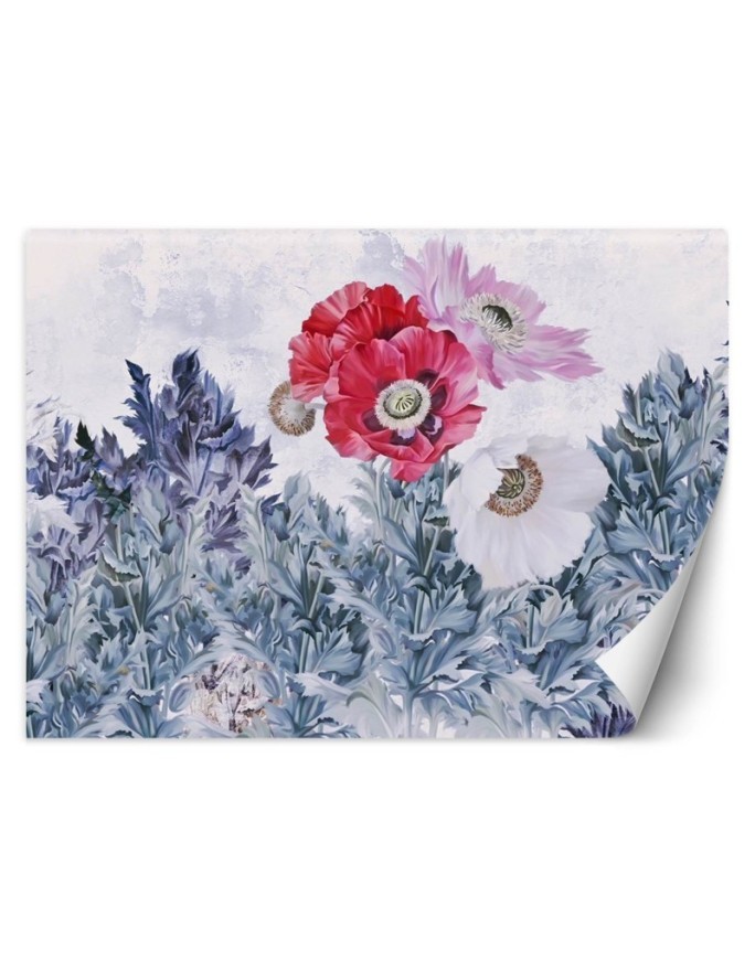 Most fashionable Wallpaper - Poppies flowers pastel composition | FEEBY