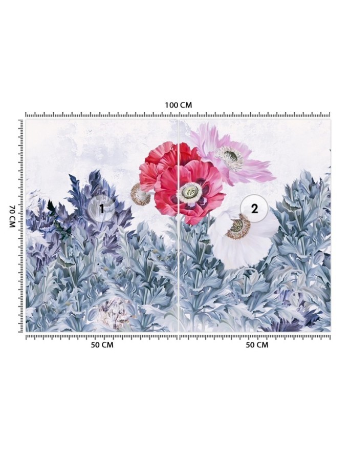 Most fashionable Wallpaper - Poppies flowers pastel composition | FEEBY
