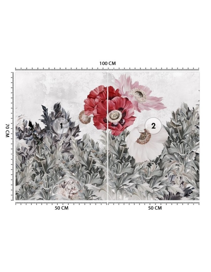 The most fashionable Wallpapers - Painted red poppies | FEEBY