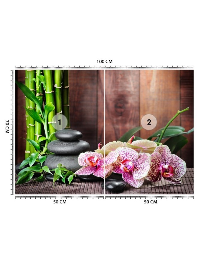 Spa Wallpaper - Orchid bamboo stones | FEEBY