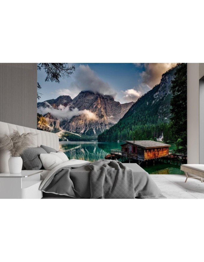 Beautiful Wallpapers - Cottage on a mountain lake | FEEBY