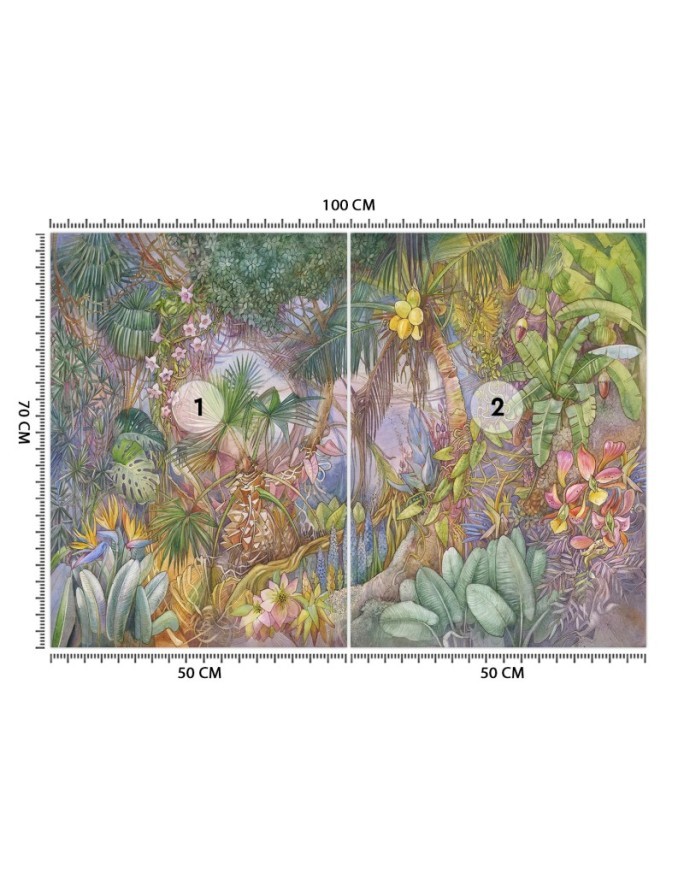 Modern Wallpaper - Colourful jungle | FEEBY