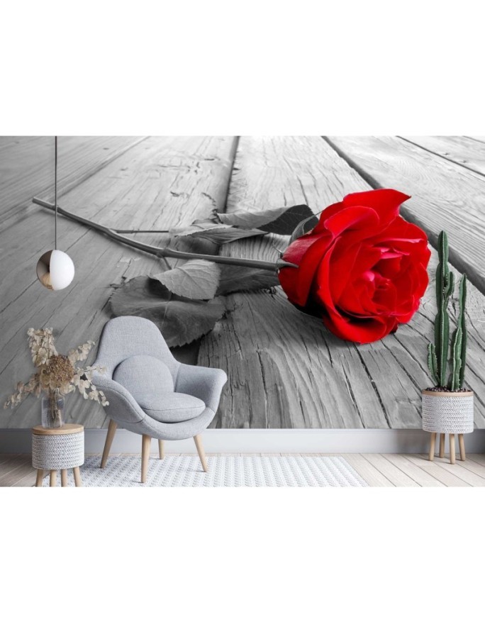 Wallpaper - Red rose on a bridge | FEEBY