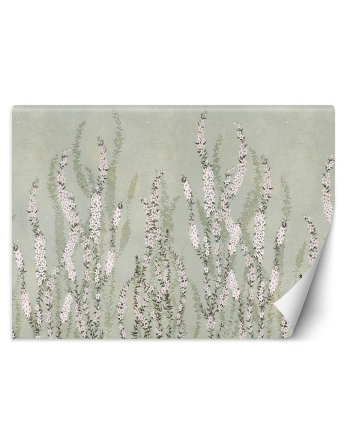 Modern Wallpapers - Flowers on a boho wall background | FEEBY