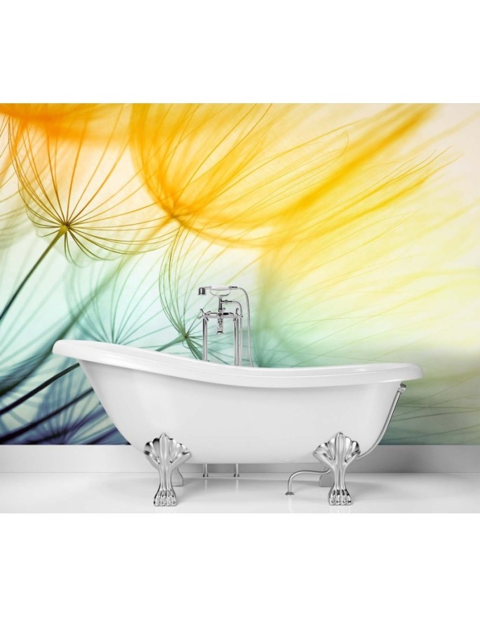 Original wall murals - Colourful dandelions | FEEBY