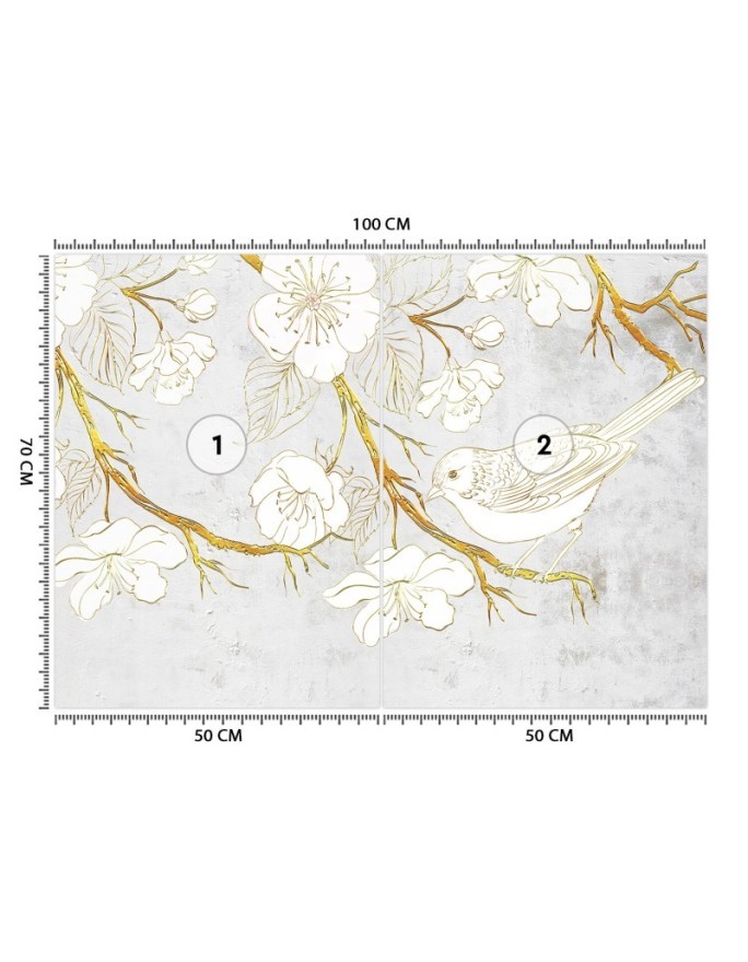 Exclusive wall murals - Bird flowers nature | FEEBY