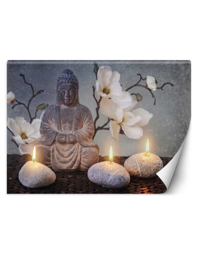 Wall mural Buddha with candles