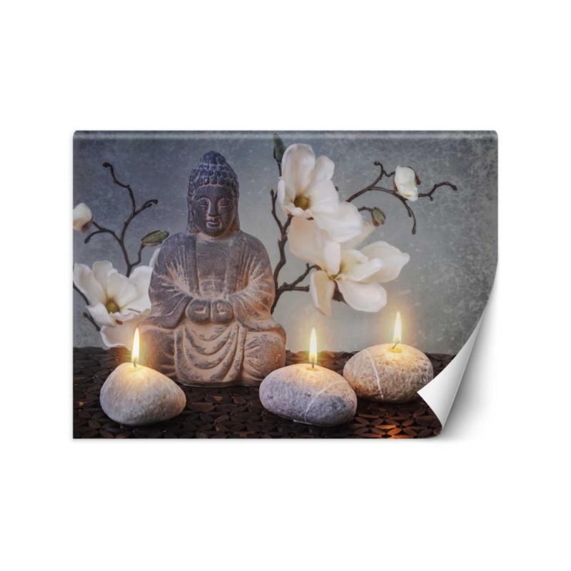 Stylish wall murals - Buddha and candles | FEEBY