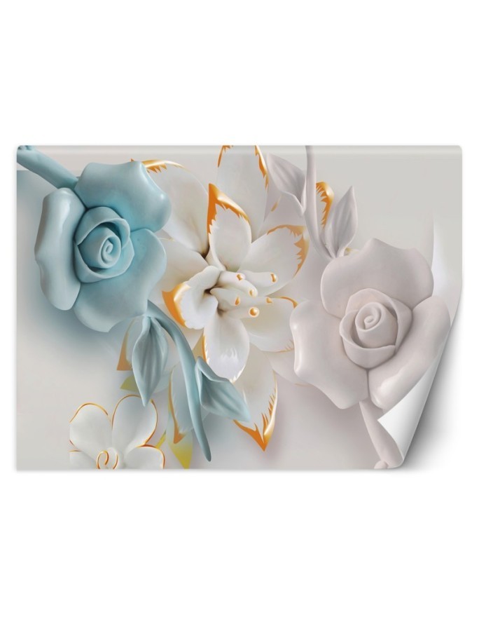 3D wall murals - Flowers abstract 3D | FEEBY
