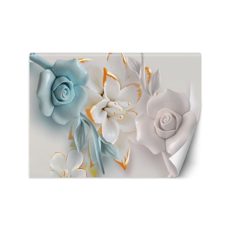 3D wall murals - Flowers abstract 3D | FEEBY