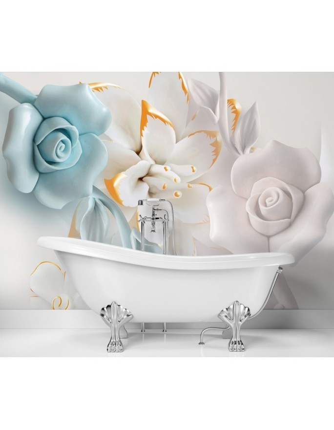 3D wall murals - Flowers abstract 3D | FEEBY