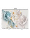3D wall murals - Flowers abstract 3D | FEEBY