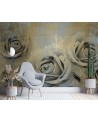 Stylish wall murals - Golden roses flowers | FEEBY
