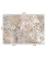 Original wall murals - Concrete boho rose flower | FEEBY