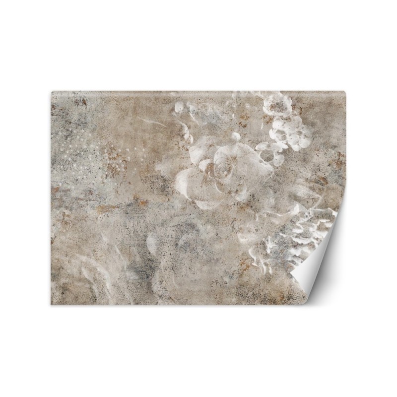 Unique wall murals - Concrete rose flower boho | FEEBY