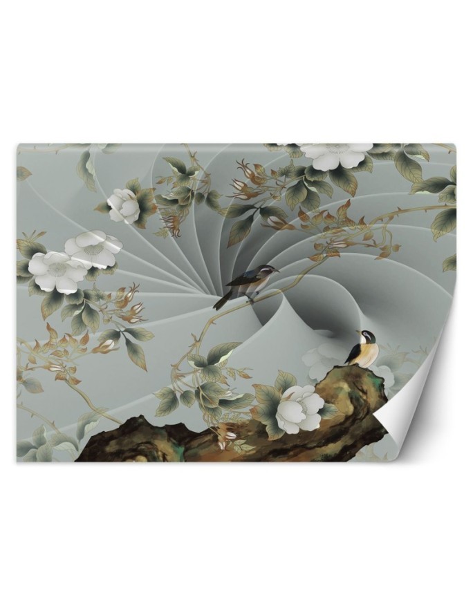 Exclusive wall murals - Bird on a branch 3D | FEEBY