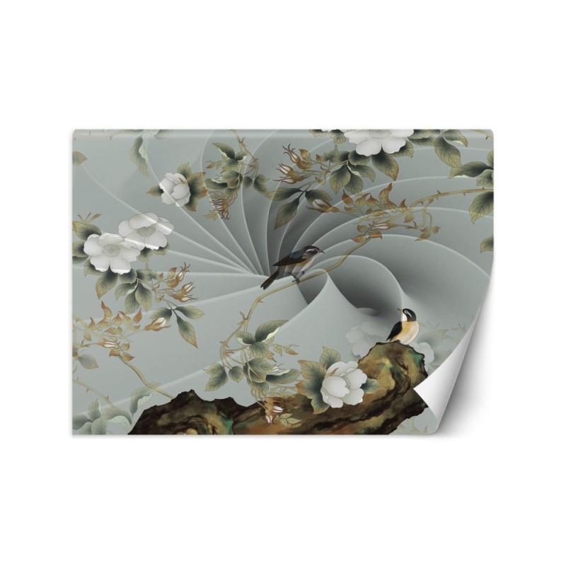 Exclusive wall murals - Bird on a branch 3D | FEEBY