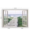 The most fashionable wall murals - Window sea beach pier | FEEBY