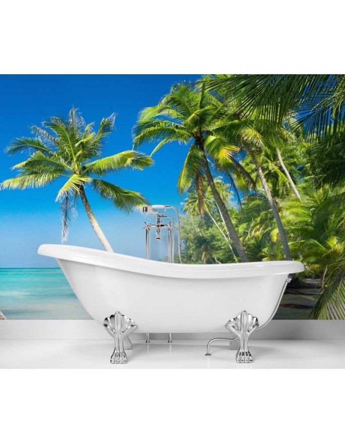 Modern wall murals - Palm trees on a wild island | FEEBY