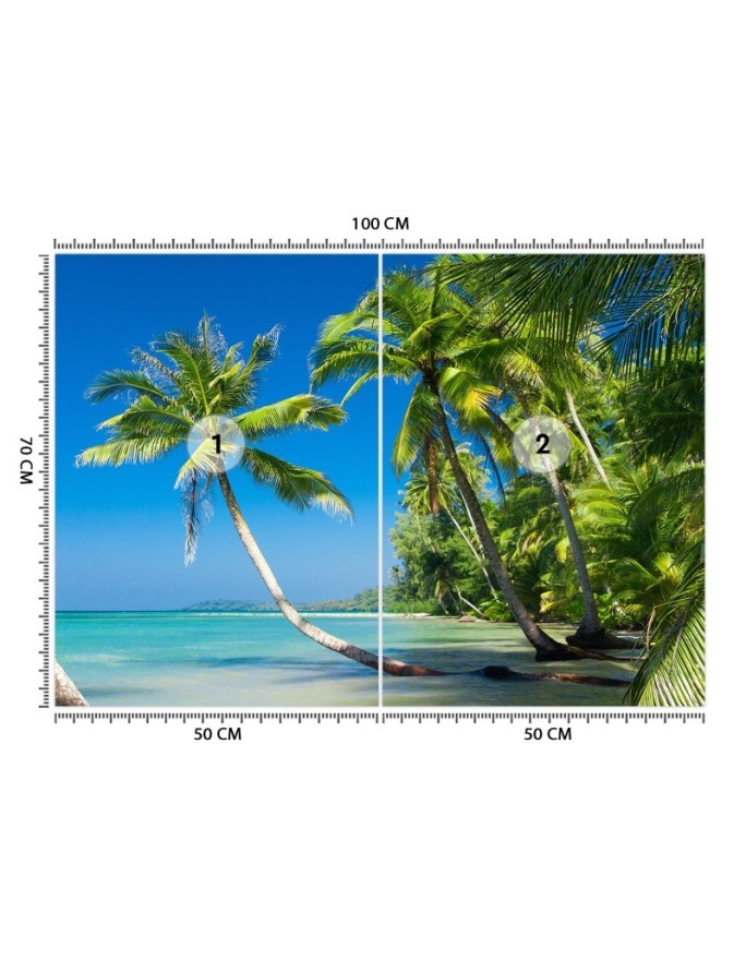 Modern wall murals - Palm trees on a wild island | FEEBY