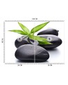 Spa living room wall mural - Stones zen leaf | FEEBY