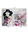 Stylish wall murals - Portrait of a geisha on an old wall | FEEBY