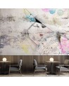 Wall mural - Geisha parosol old wall | FEEBY