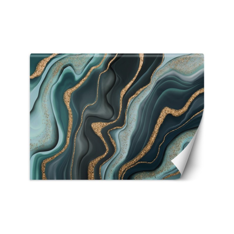 Exclusive wall murals - Turquoise marble | FEEBY