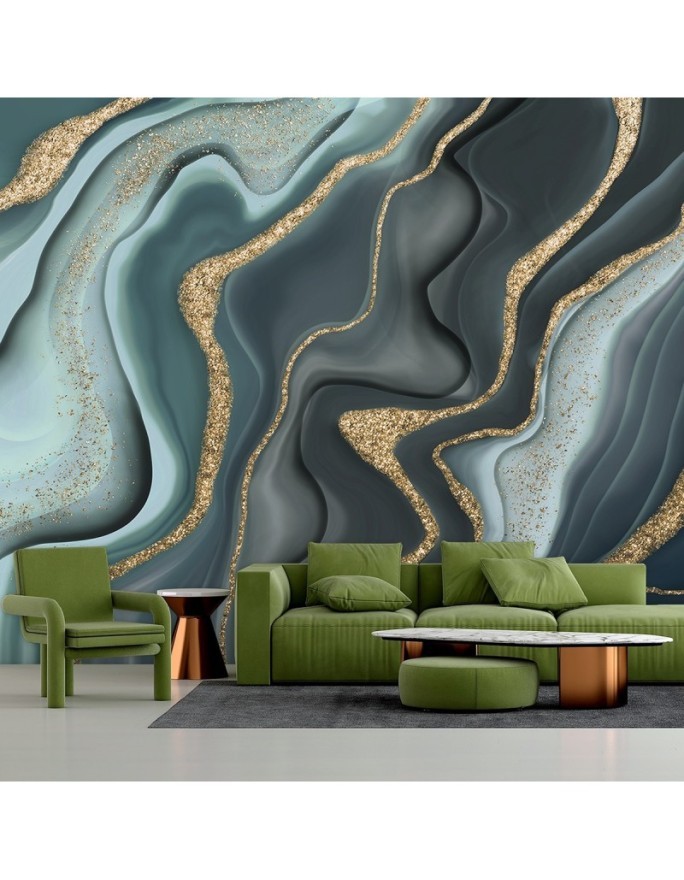 Exclusive wall murals - Turquoise marble | FEEBY