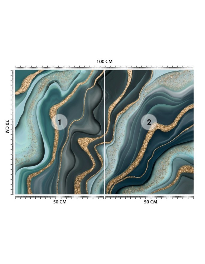 Exclusive wall murals - Turquoise marble | FEEBY