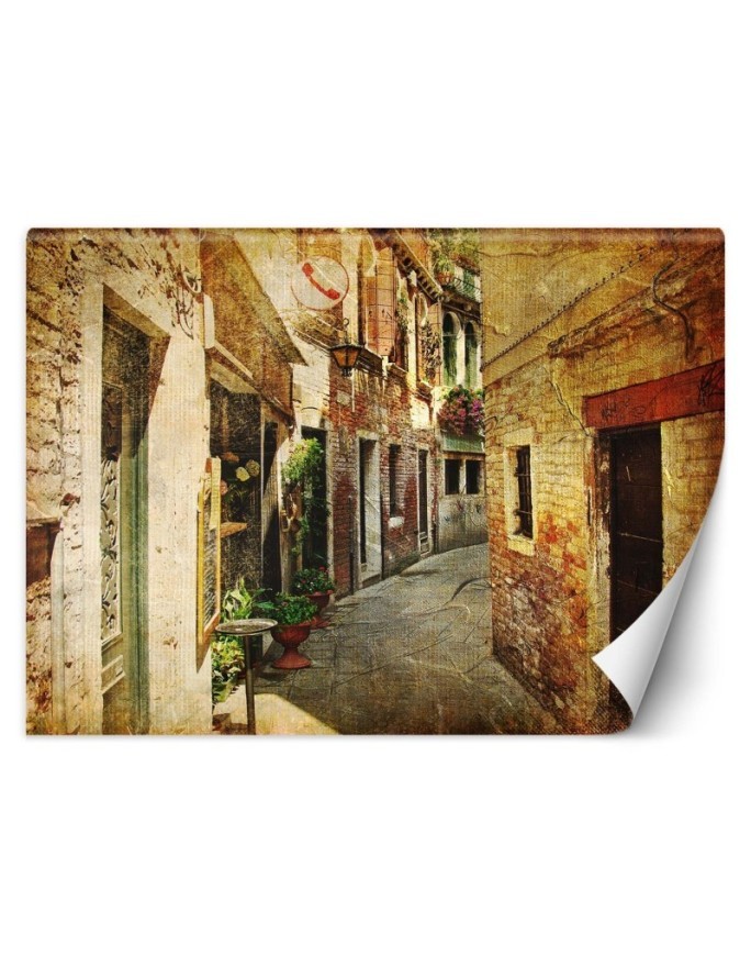 Stylish wall mural - Street between buildings in Tuscany | FEEBY
