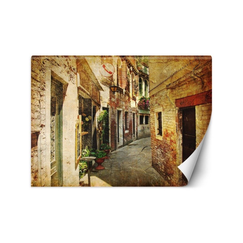 Stylish wall mural - Street between buildings in Tuscany | FEEBY