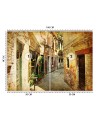 Stylish wall mural - Street between buildings in Tuscany | FEEBY