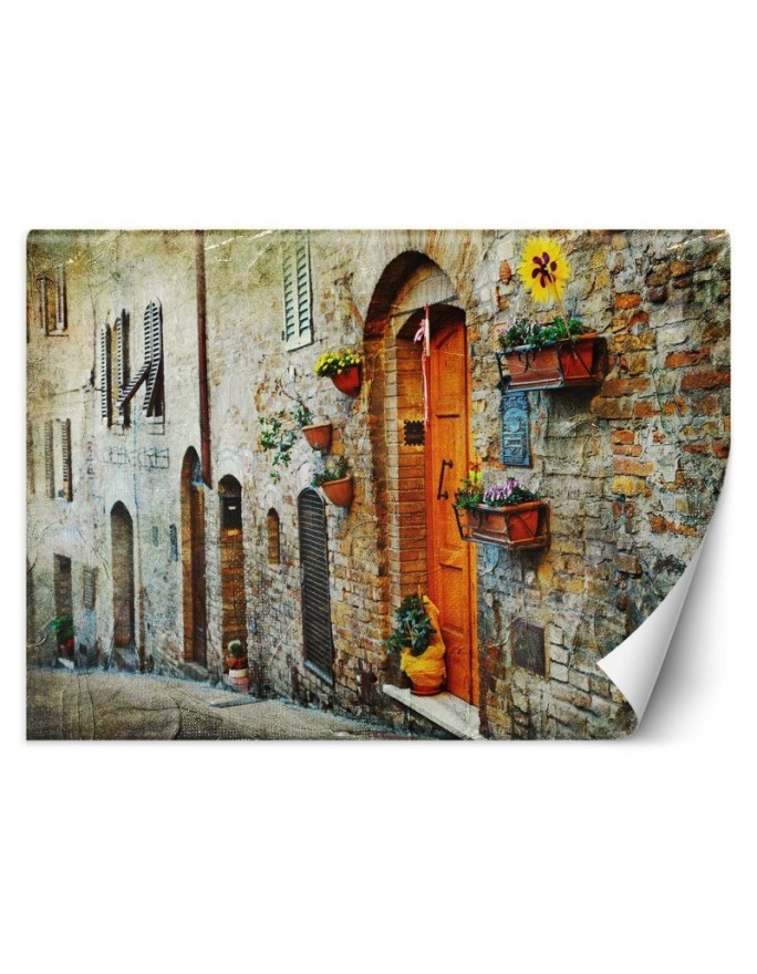 Stylish wall murals - Streets in Tuscany Italy | FEEBY