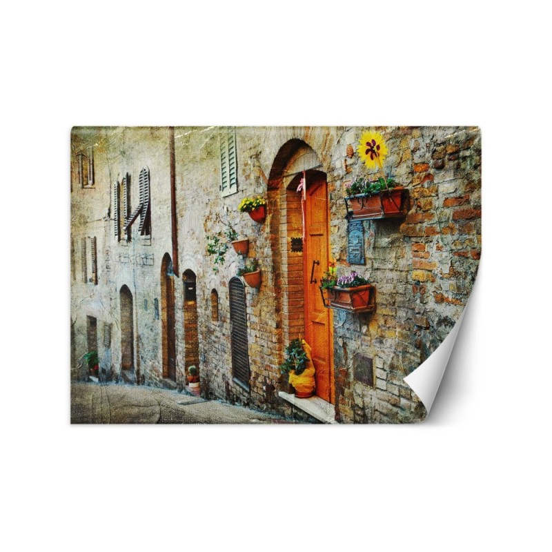 Stylish wall murals - Streets in Tuscany Italy | FEEBY