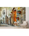 Stylish wall murals - Streets in Tuscany Italy | FEEBY