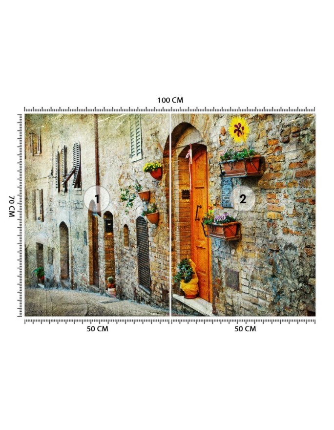 Stylish wall murals - Streets in Tuscany Italy | FEEBY
