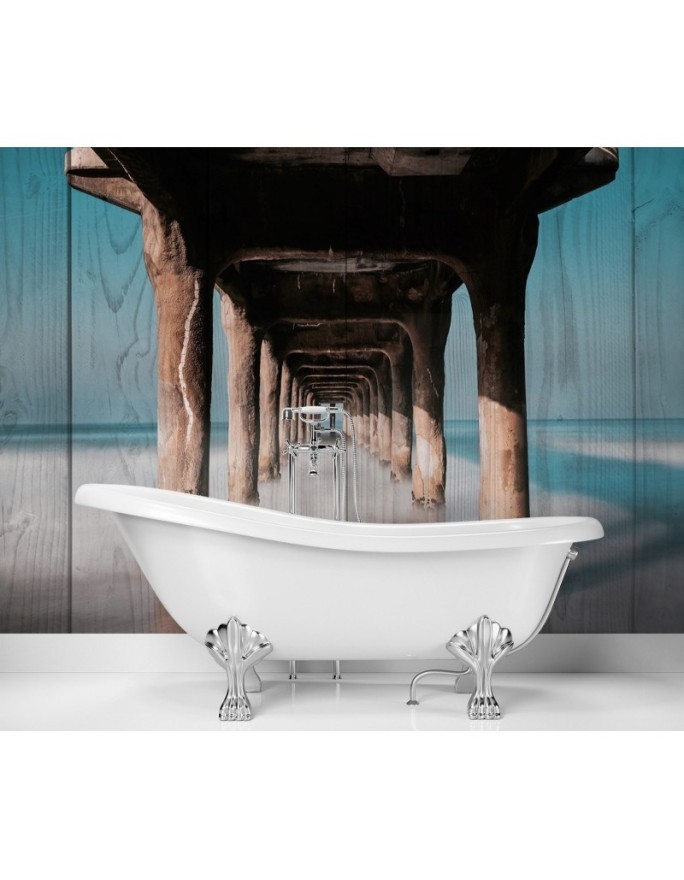 Original wall murals - Wooden tunnel under the pier | FEEBY