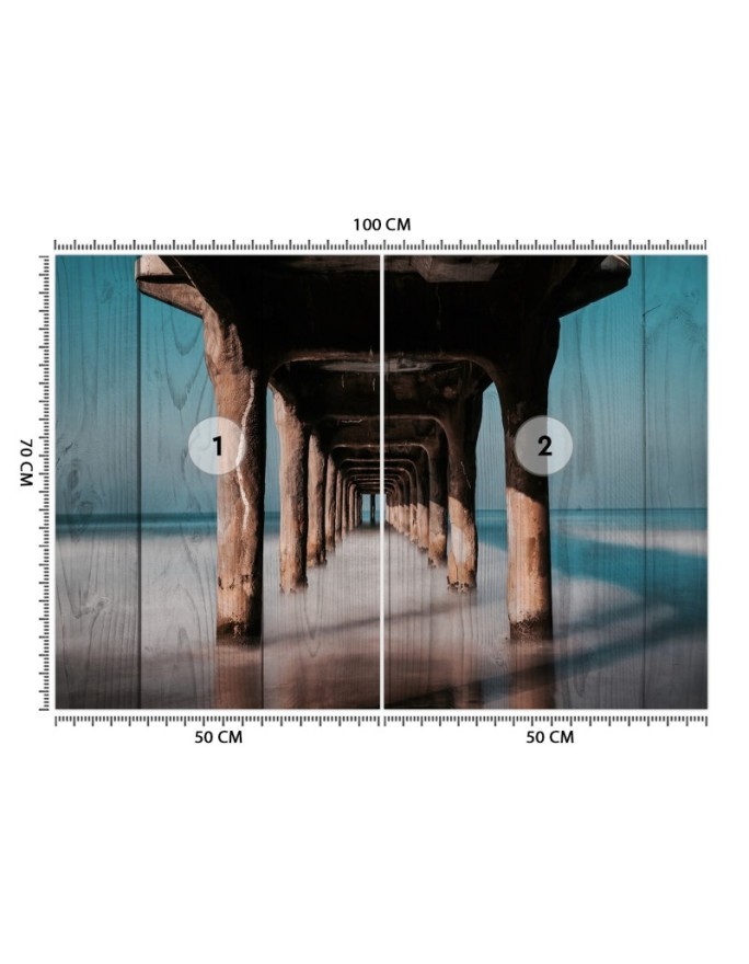 Original wall murals - Wooden tunnel under the pier | FEEBY