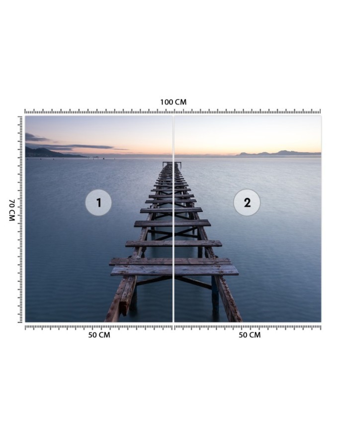 Inspirational wall murals - Lake with a pier | FEEBY