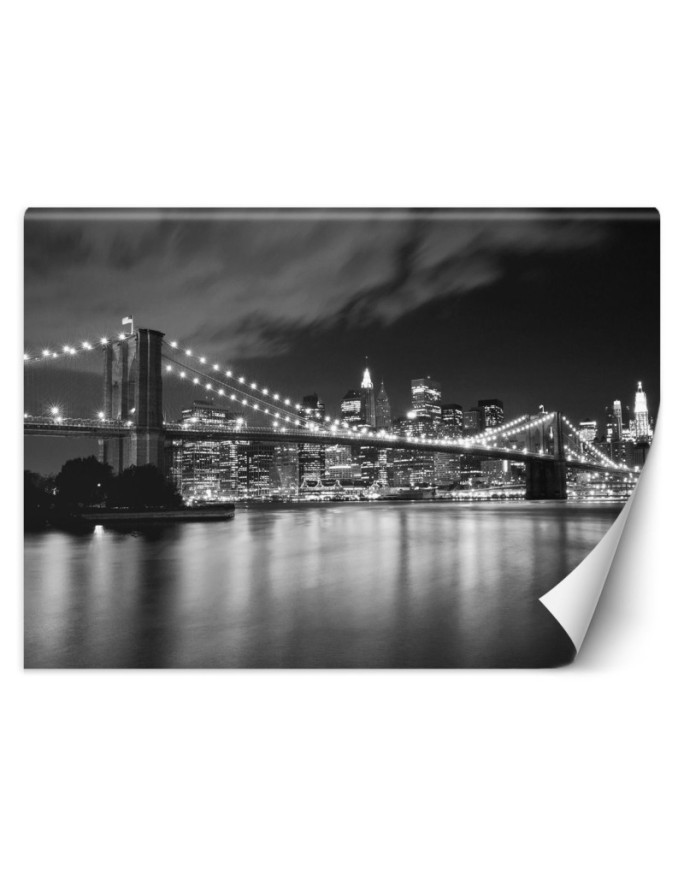 Photo Wallpaper - Brooklyn Bridge at night New York | FEEBY