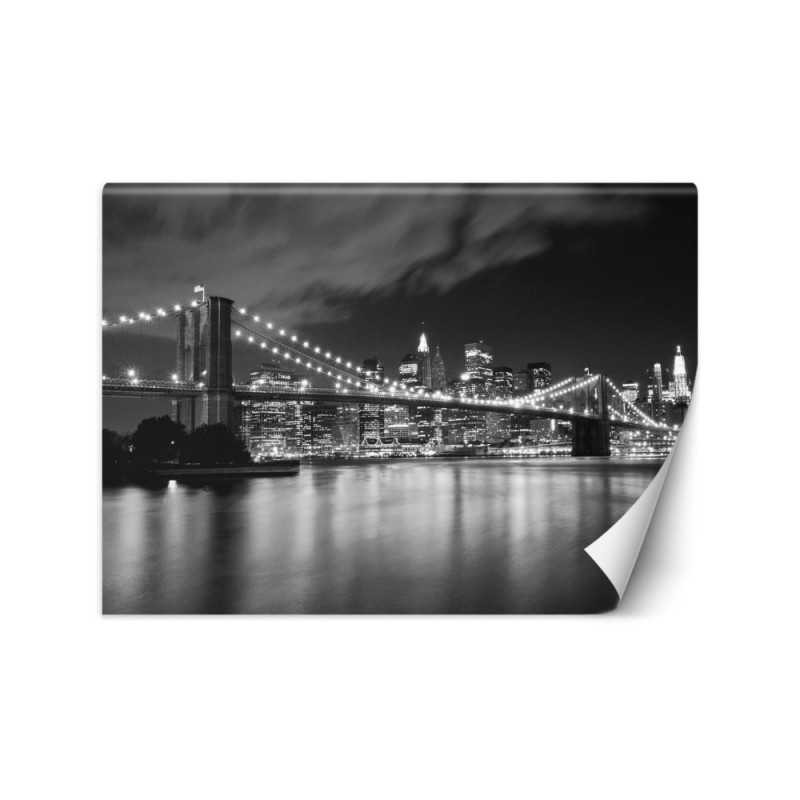 Photo Wallpaper - Brooklyn Bridge at night New York | FEEBY