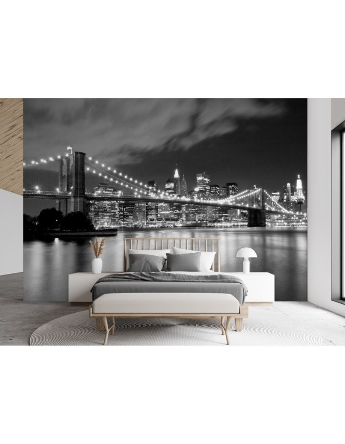 Photo Wallpaper - Brooklyn Bridge at night New York | FEEBY
