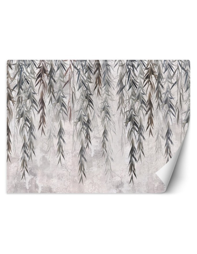 Stylish Wallpapers - Tropical leaves in grey | FEEBY